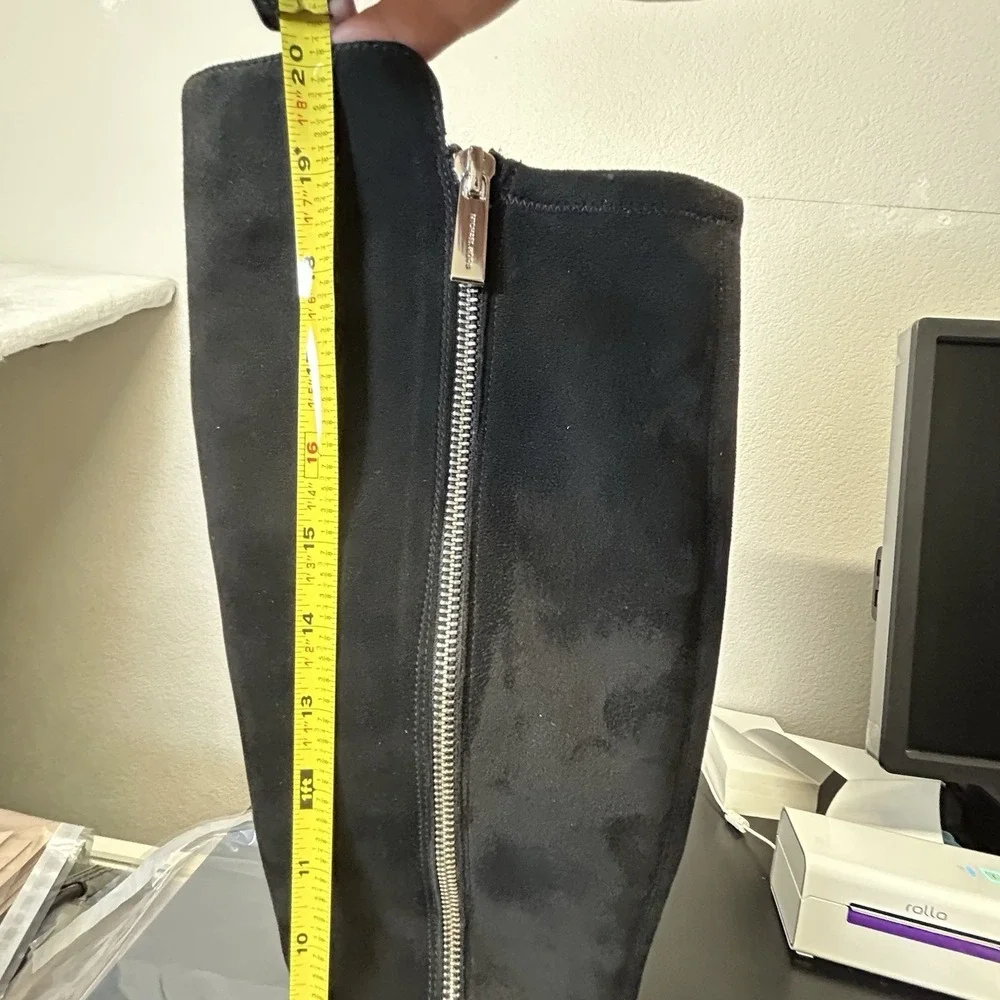 Michael Kors Dorothy Flex Black Suede Knee-High Boots - Size‎ 8.5M - Stiletto